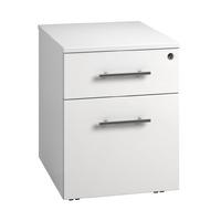 arc mobile pedestal in white eco low mobile pedestal with 2 drawers in ...