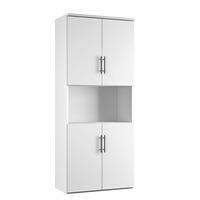 Arc Double Door Combination Cupboard in White Arc Combination Cupboard 2 Door White