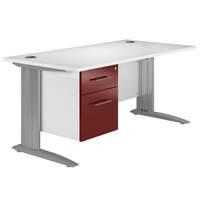 Arc Premium Single Pedestal Desk in Burgundy Eco Premium Single Pedestal Desk in Burgundy 1600mm