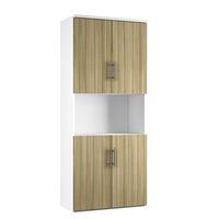 Arc Double Door Combination Cupboard in Light Olive Arc Combination Cupboard 2 Door Light Olive