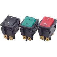 Arcolectric C6057ALFAB Rocker Switch Illuminated Red DPST On-Off 2...