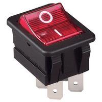 arcolectric c1353vbnab rocker switch high inrush lit red dpst on o