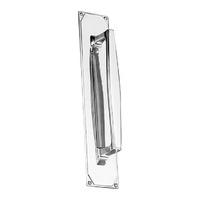 Art Deco Design Polished Chrome Door Pull Handle On Plate 356x63mm