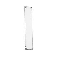 art deco design polished chrome push plate 305x63mm