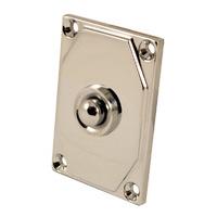 art deco design polished chrome door bell 63x43mm