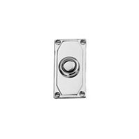 art deco design polished chrome door bell 50x38mm