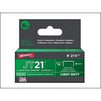 Arrow Staples for JT21 Box 5000 6mm - 1/4in