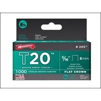 arrow t20 staples box 5000 8mm 516in