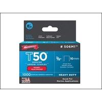 Arrow T50M 506m Monel staples (1000) 10mm - 3/8in