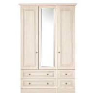 Argon 3 Door 4 Drawer Mirror Wardrobe