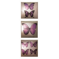 art wallpapers plum metallic butterflies set 002412