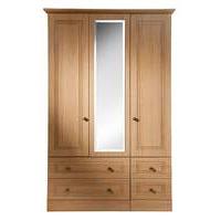 Argon 3 Door 4 Drawer Mirror Wardrobe