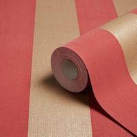 Arthouse Teramo Regal Red Stripe Glitter Effect Wallpaper