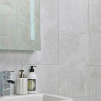 Arlington Marble Mist Stone Effect High Definition Ceramic Wall & Floor Tile Pack of 6 (L)498mm (W)298mm