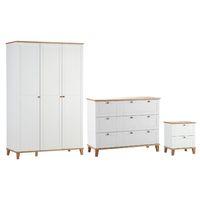 Arcadia 3 Door Robe 3 Drawer Chest and Bedside Set