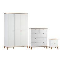 Arcadia 3 Door Robe 5 Drawer Chest and Bedside Set