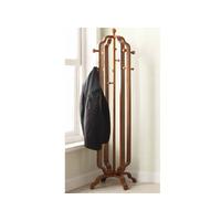 arched walnut coat stand