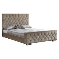 Arya Chenille Bed Frame Mink King