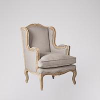 armelle armchair in putty grey