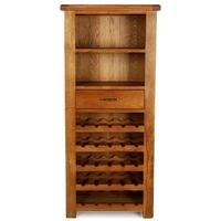 Arles Oak Tall Wine Cabinet