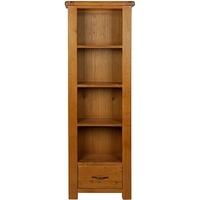 Arles Oak Slim Bookcase with Drawer