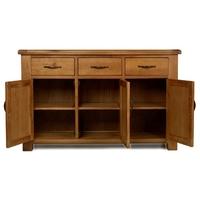 Arles Oak Large 3 Drawer with 3 Door Sideboard