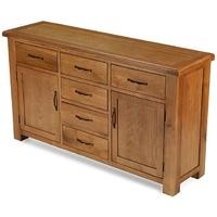 Arles Oak Large 6 Drawer with 2 Door Sideboard