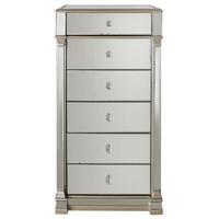 Arlo Champagne Mirrored 6 Chest of Drawer