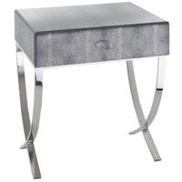 arlo black shagreen side table