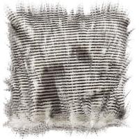 Artifical Fur Dark Stripe Cushion Cover (Set of 4)