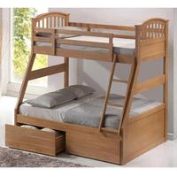 Artisan Oak Three Sleeper Bunk Bed
