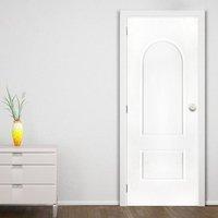 Arched Top Lightly Grained Pvc Two Panel Door