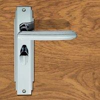 Art Deco ADR013 Bathroom Backplate Lever Lock Door Handles
