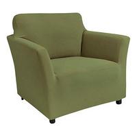 armchair cover green polyester and elastane