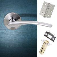 arizona status lever on round rose satin chrome handle pack