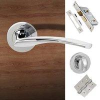 arizona status bathroom lever on round rose polished chrome handle pac ...