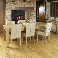 Artisan Extendable Dining Table With 8 Dining Chairs In Oak