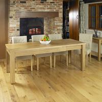 Artisan Wooden Extendable Dining Table In Oak