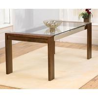 Arturo 180cm Walnut Glass Top Dining Table Only