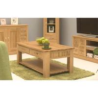 Artisan Storage Coffee Table In Oak With 4 Drawers