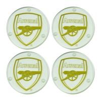 arsenal round glass coasters 4pk