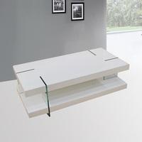 Armenia Coffee Table In White High Gloss With Glass Legs