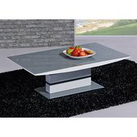 Arctica Glass Coffee Table In Grey With White High Gloss Base