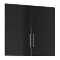 arc combination cupboard door set in black eco combination pair door c ...