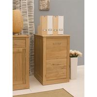 Artisan Wooden Filing Cabinet In Oak With 2 Drawers