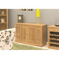 Artisan Wooden Sideboard In Oak With 6 Drawers