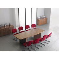 arrowhead boat shaped boardroom table walnut h x w x d 725 x 1000 x 2