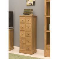 Artisan Multi Drawer DVD CD Storage Chest In Oak