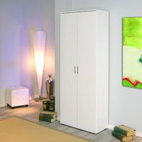 arconati wardrobe with shelving 2 door in white