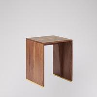 Arcus bedside table in Acacia & Brass